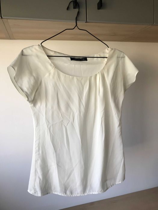 Bluză albă pentru damă Bluziță transparentă femei