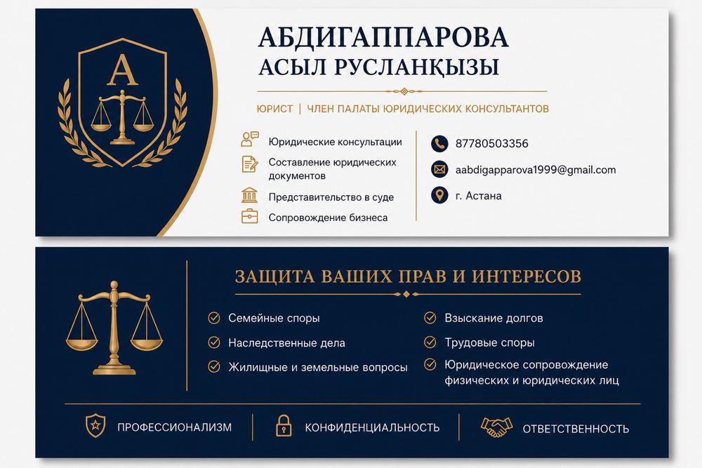 Юрист/адвокат г.Астана