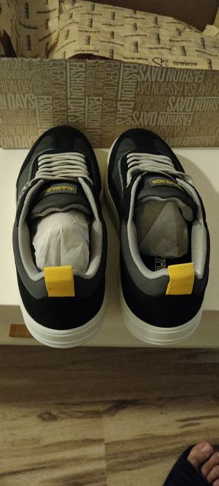 Napapijri Pantofi sport cu logo Bark, Gri carbune, Bleumarin, 42