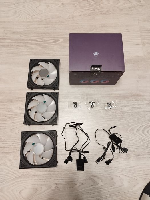 Set 3 ventilatoare Mirror PC Jungle Leopard Interstellar-V2 120mm Rgb, 1850 Rpm, negru