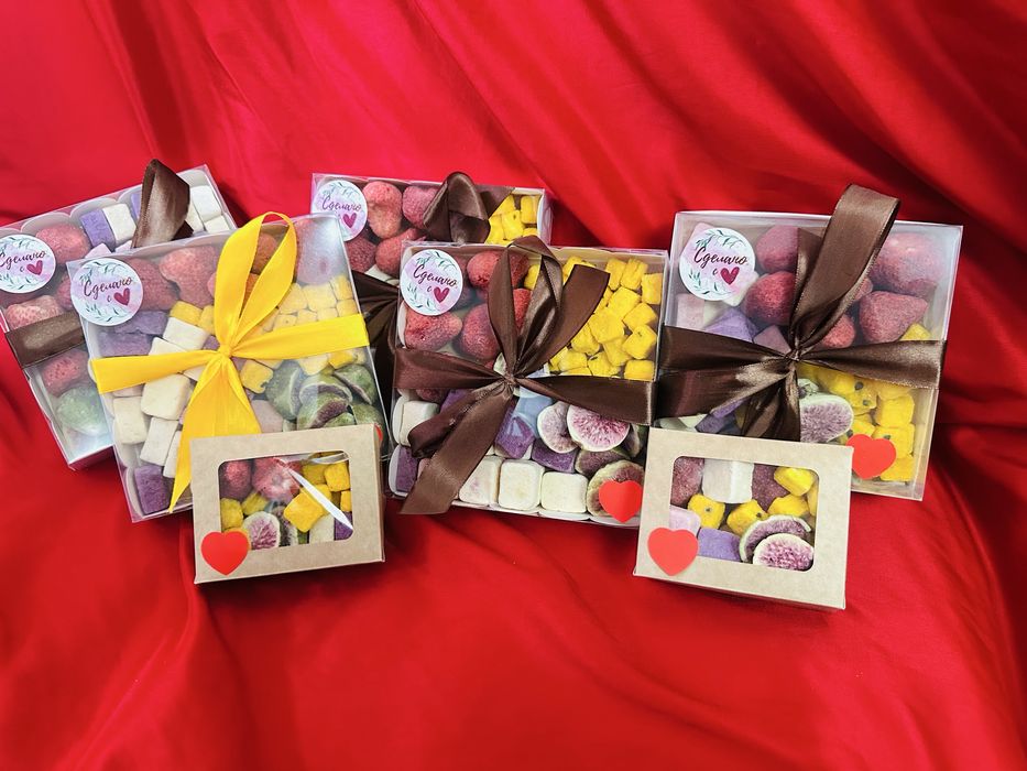 Сублимированное мороженое, маракуя, клубника, инжир