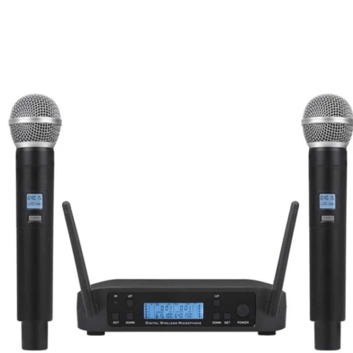 Комплект 2 броя безжични микрофони и UHF приемник с дисплей GLXD4