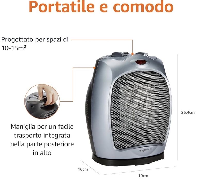 Încălzitor cu ventilator oscilant ceramic