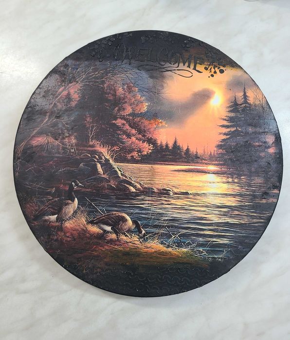 Арт поднос , ръчно изработен