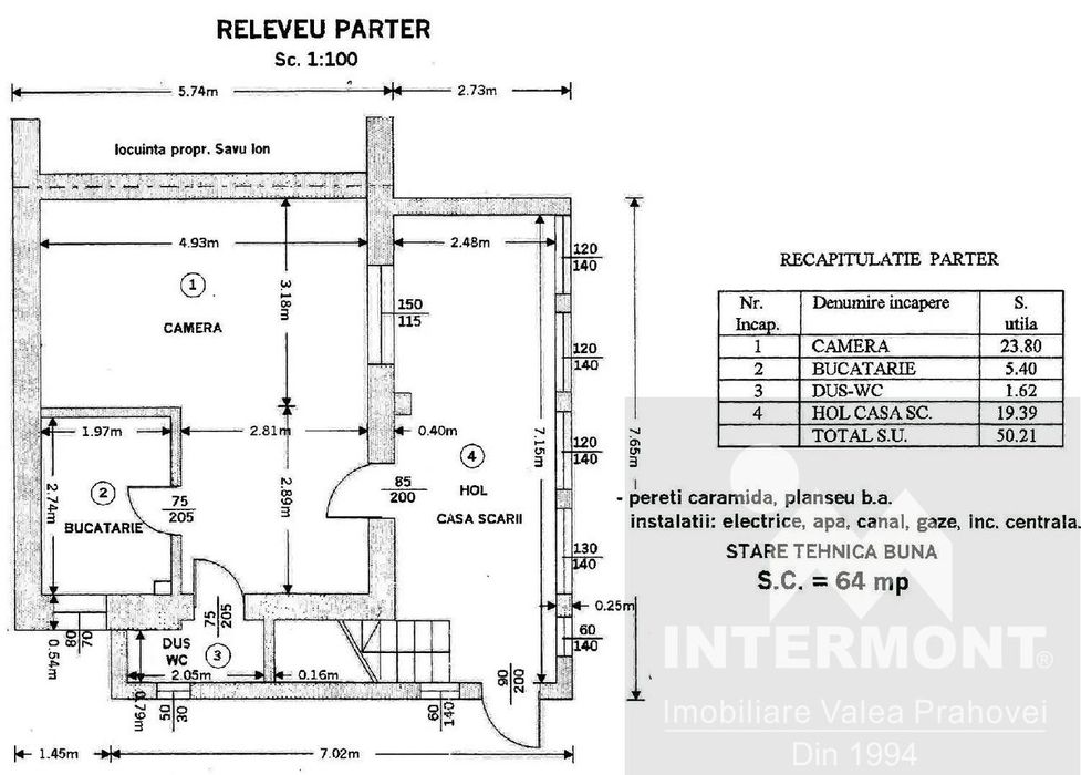 Apartament de vânzare în Bușteni – 4 camere |Preț: 98.500