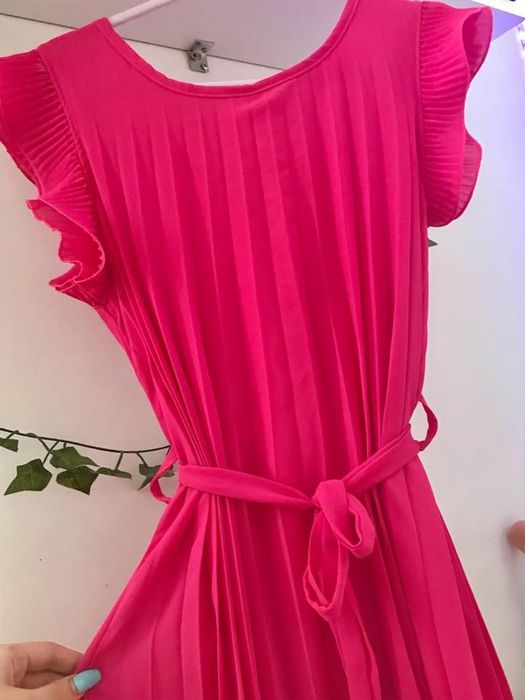 Рокля с-м цикламена и кафява