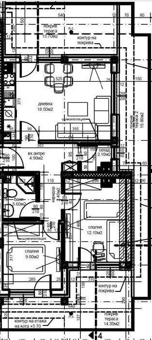 Продава се Тристаен апартамент в Пловдив, Остромила - 107 кв.м за 853 €/кв.м - Снимка #1