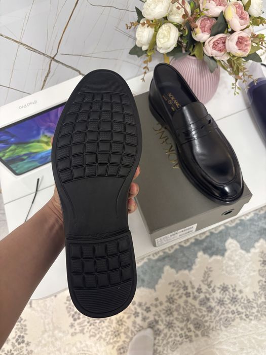 Туфли черные кожаные