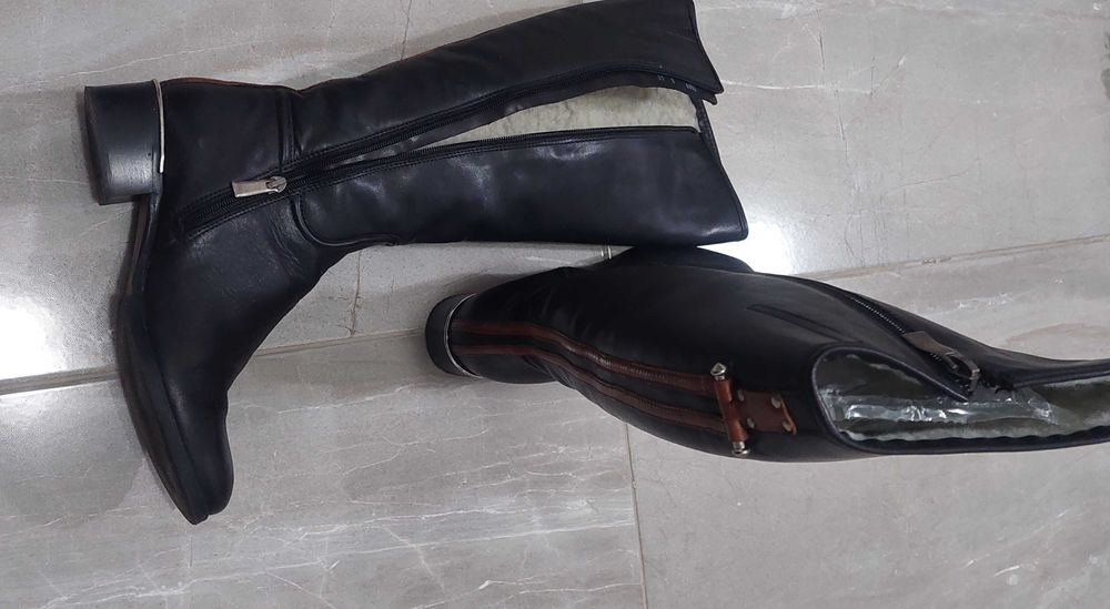 Cizme piele imblanite