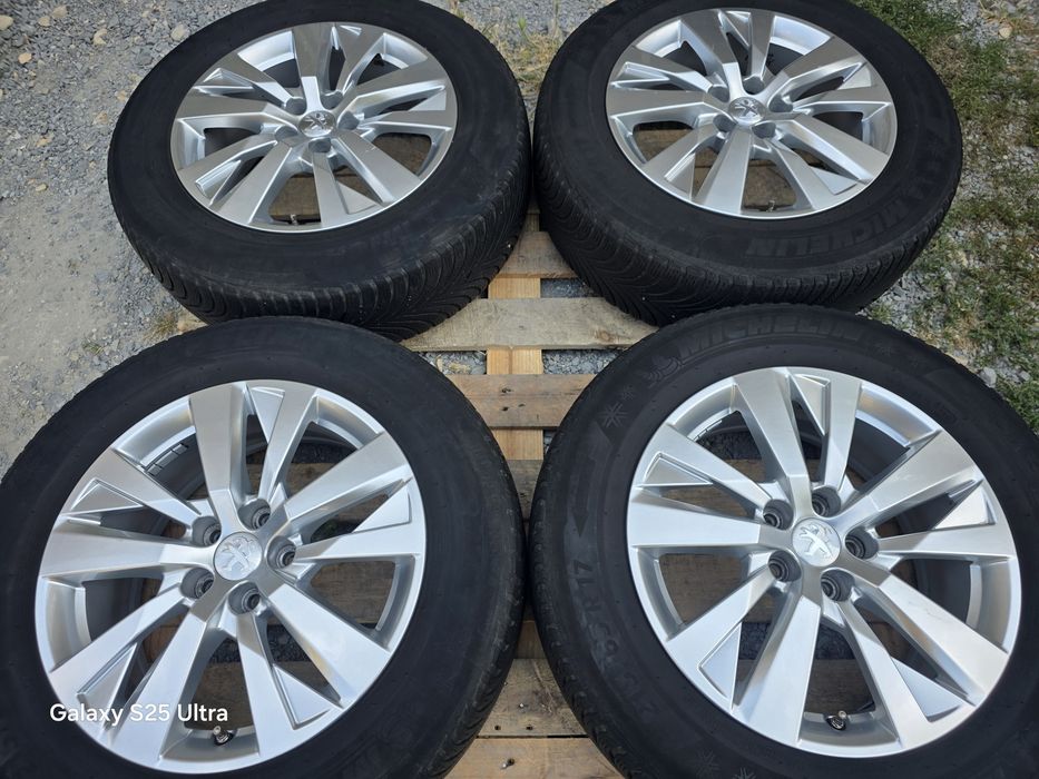 Лети джанти 17ки 5х108 Peugeot + зимни гуми 215/65/17 Michelin