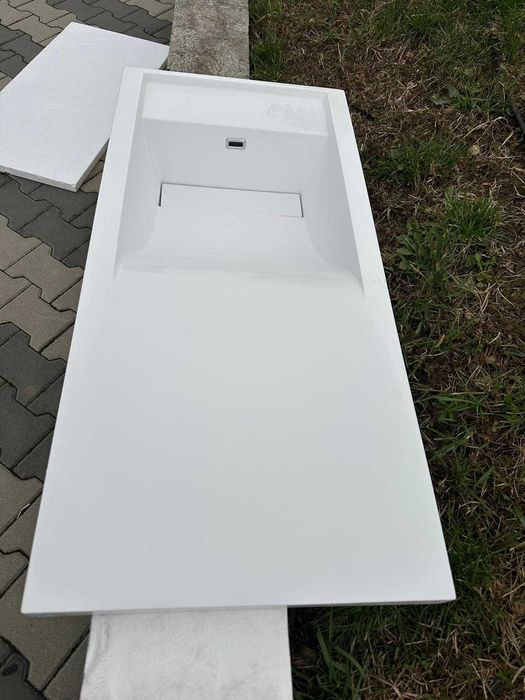 Lavoar compozit mineral, montaj semi-incastrat, 100x47 cm