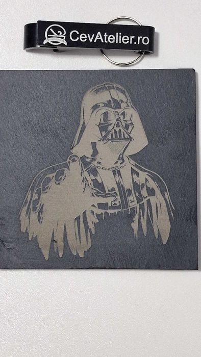 Suport pahar / coaster din ardezie personalizat prin gravura laser