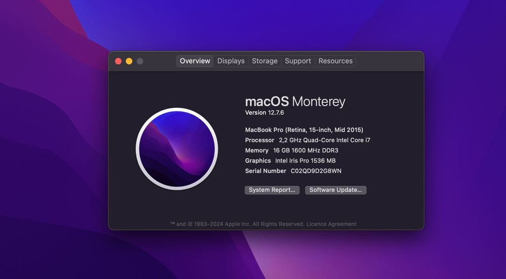 Vând MacBook PRO Retina 15, i7 2,2 GHz, 16 GB RAM