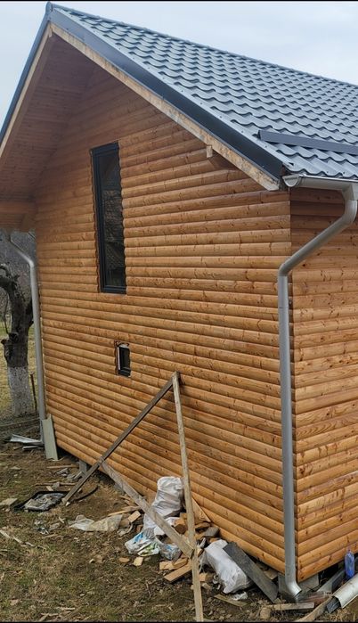 Lambriu , Podea , Lambriu semirotund pentru cabane , Cherestea