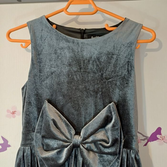 Rochie catifea gri 158