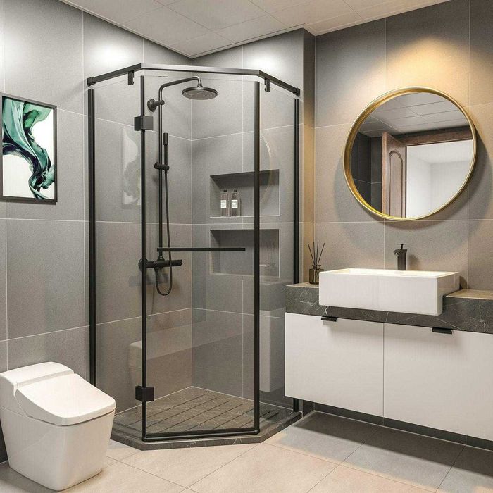 Душевая кабина и зеркало под ключ —  договор, гарантия 2 года