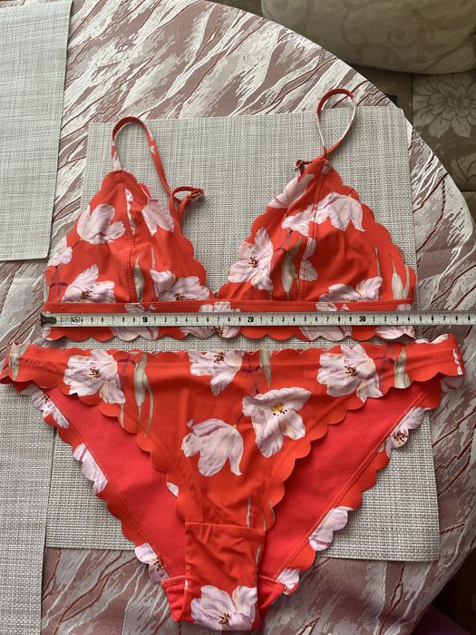 Бански 3бр. в коралов цвят С/М размер, HM/Avangard/Tommy Hilfiger