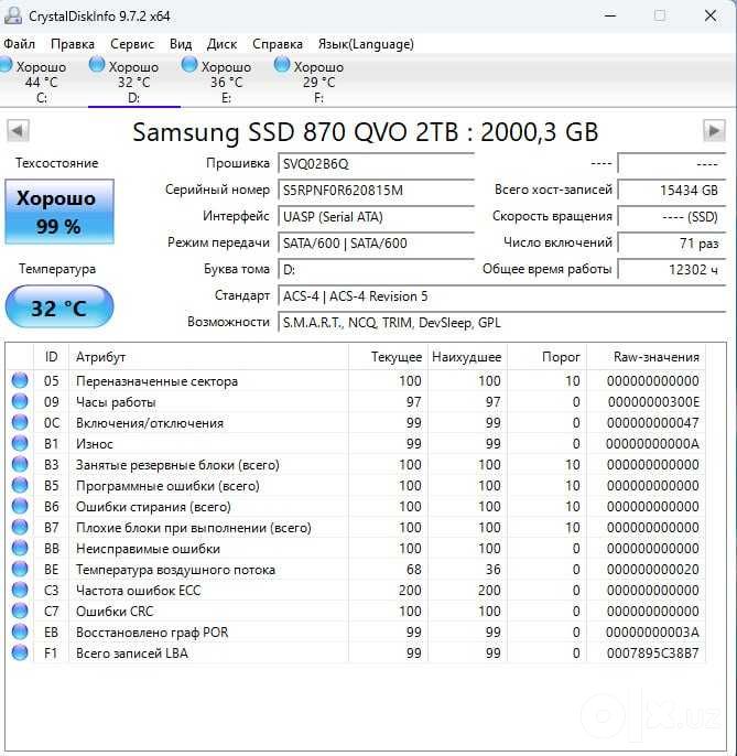 sata ssd  2 TB samsung qvo