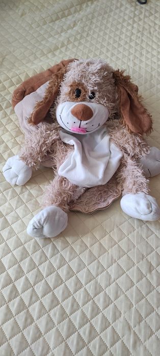 Pernă copii/ Jucărie plușată ce se 'trasformă' în Pernă/Cățel/Cușca