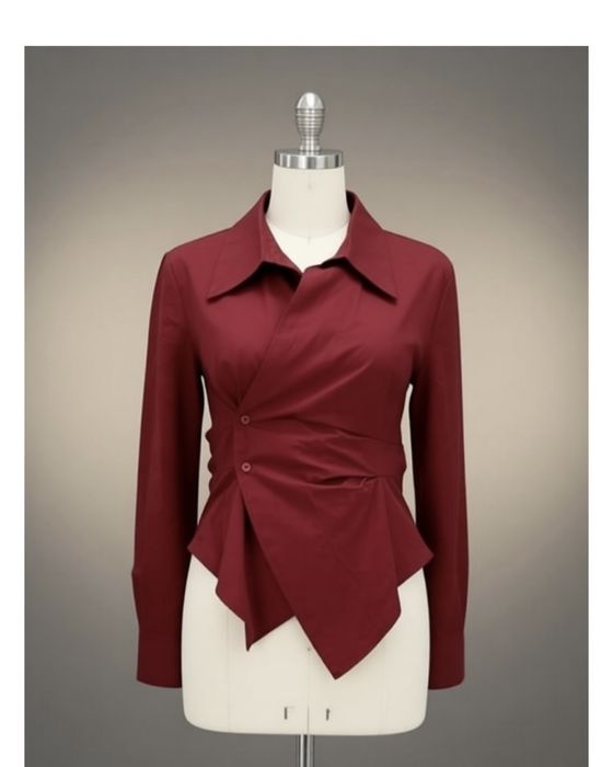 Рубашка бардовый