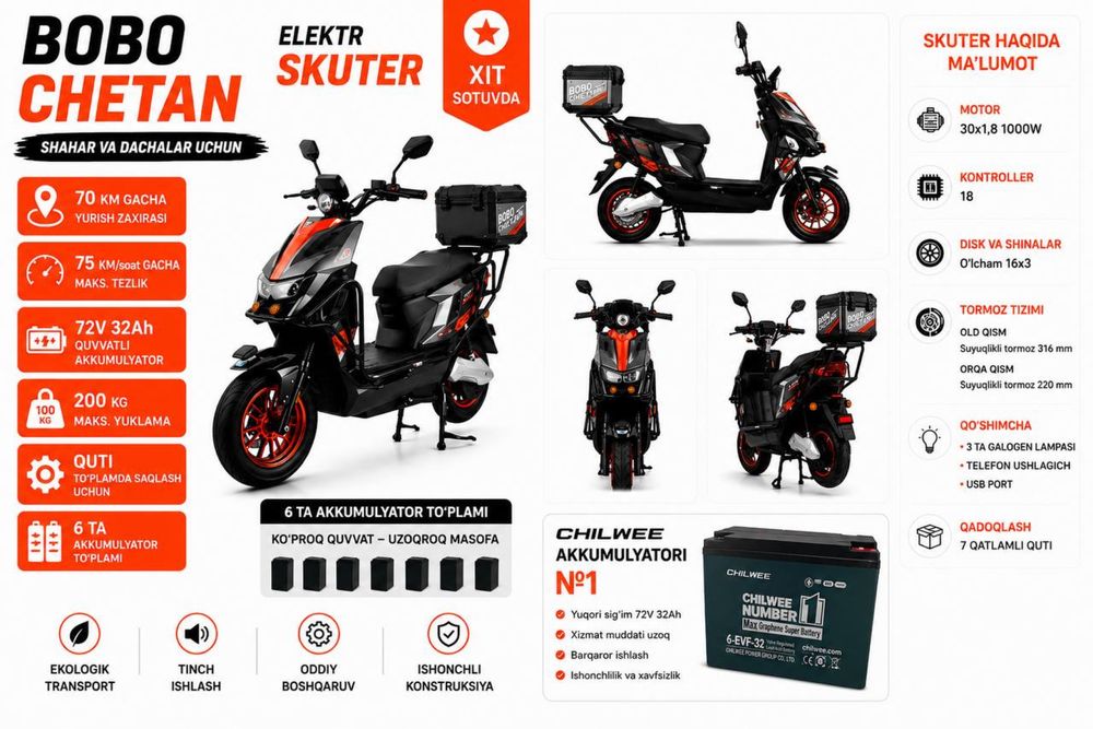 Bobo Cheetan-Bobo Motors Skuter