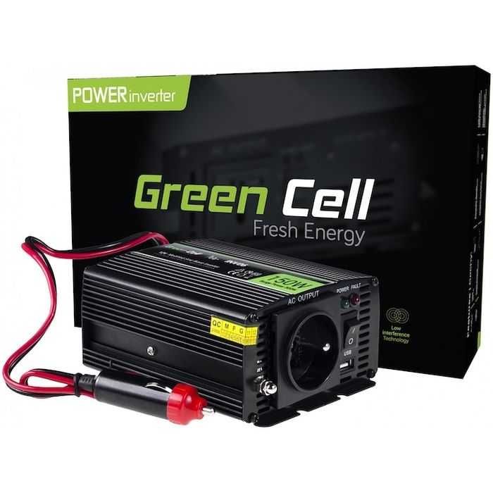 Invertor de tensiune ,150W/300W,12V la 220V USB DC AC sinusoidala,nou