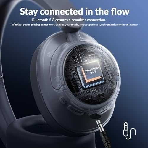 Нови TONEMAC H7 Bluetooth слушалки – ANC, 80ч, Hi-Fi, двойна връзка