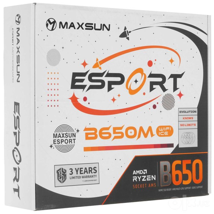 - Материнская плата Maxsun MS-eSport B650M WIFI6 ICE DDR5 AM5