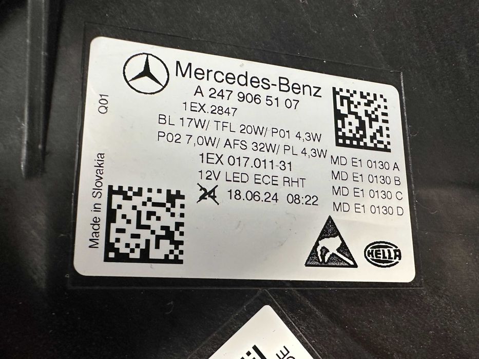 Фарове фар ляв Mercedes B W247 class farove far Мерцедес Б клас 247