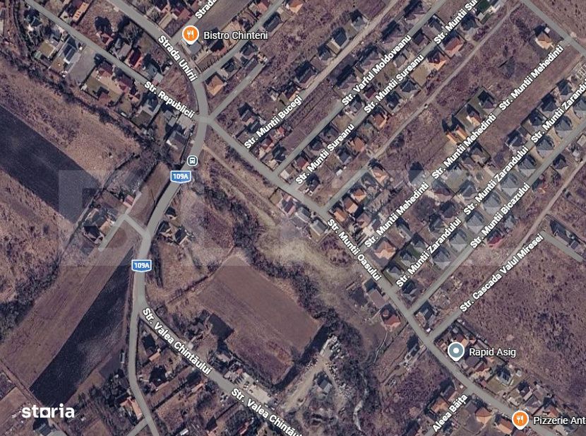 Teren construibil de 2.200 mp, in Chinteni – zona premium