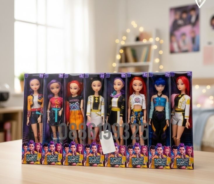 Пееща K-POP Demon Hunters Кукла - Светещо сърце/музика Rumi/Zoey/Mira