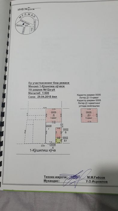 Участка сотилади учтепа ровдни оркасида 3 сотик
