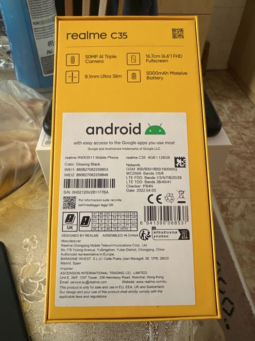 Realme c35 смарт телефон