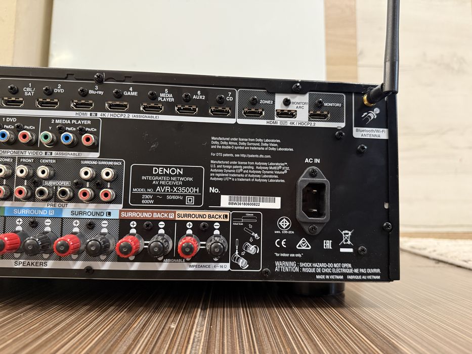 Denon AVR-X3500H Bluetooth Wi Fi HEOS