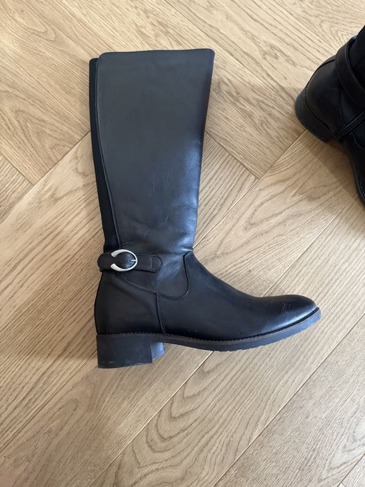 Черни ботуши от естествена кожа 38 номер