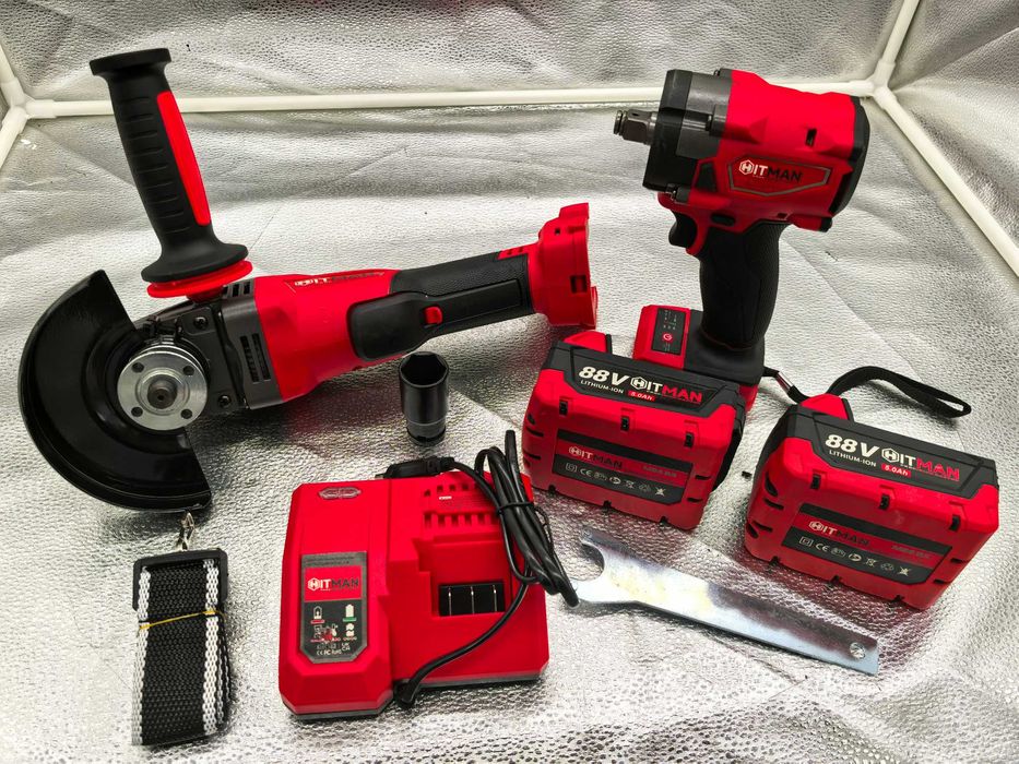 Set scule 2 unelte Hitman 88V polizor si impact 649 lei