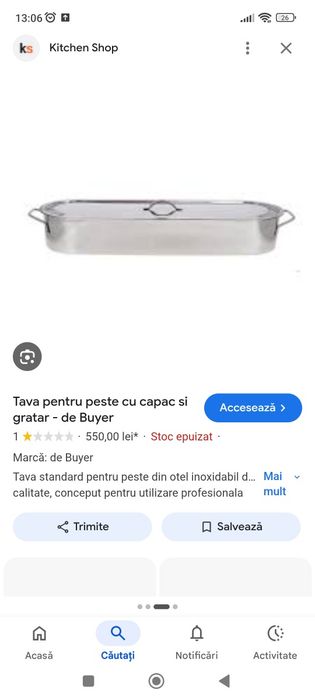 Tava pentru gătit Pește 70 cm