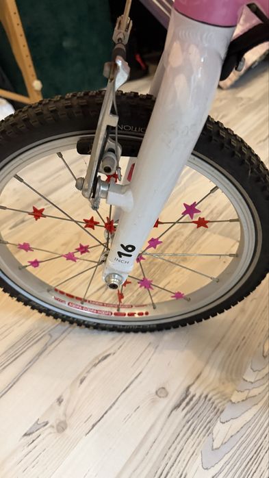 Bicicleta copii Woom 3 Automagic Go cu roti 16" pink/albastru/casca Woom M  rosu