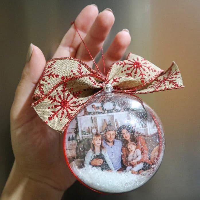 Коледна топка със снимка