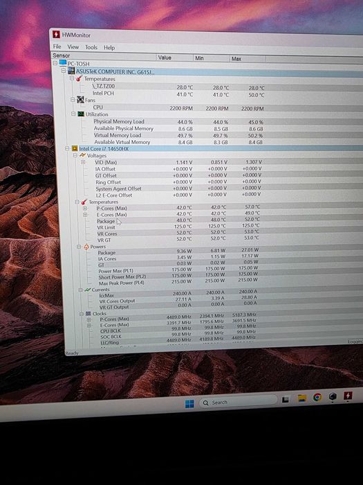 Лаптоп ASUS ROG Strix G16 G615JMR, Intel® Core™ i7 14650HX, 16'',2.5K,WQXGA IPS 240Hz 16GB DDR5 RAM 512GB SSD NVIDIA® RTX™ 5060 8GB GDDR7 Eclipse Gray