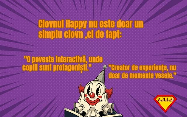Clovnul Happy-Un entertainer altfel:Transformă fiecare eveniment