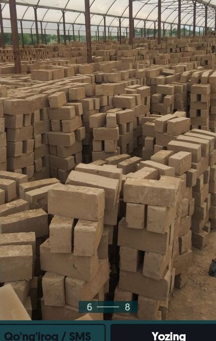 Shaharning istalgan joyiga xom gʻisht pishgan gisht yetkazib beramiz