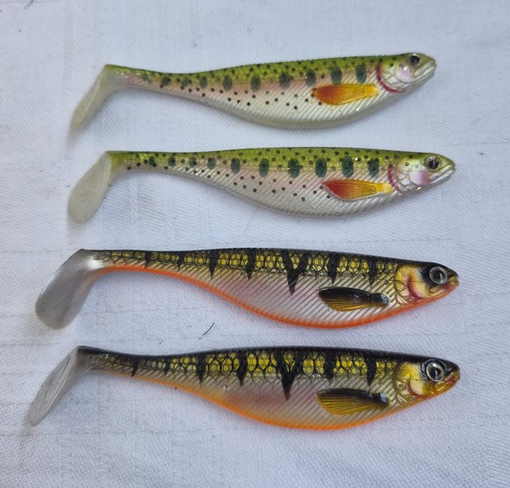 Lot 17 shad-uri Westin, Ecogear, Relax Kopyto, Fox Rage pemtru pescuitul şalăului si știucii.
