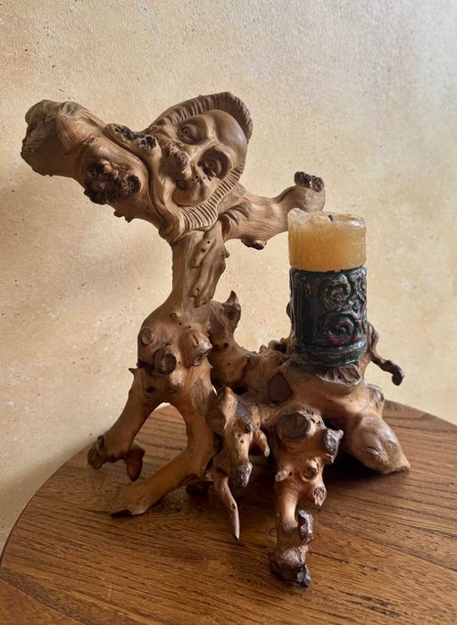 Подсвечник из корня дерева Ручная работа