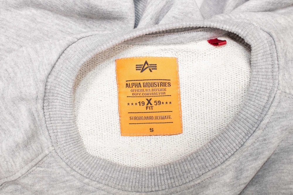 Alpha Industries X-FIT оригинален мъжки пуловер сив суичър S