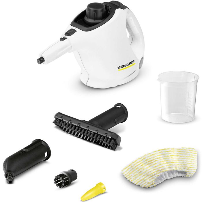 Aparat de curatat cu abur multifunctional Karcher SC 1, 1200 W, 3 bar, rezervor 0,2 l, accesorii curatare suprafete multiple, 1.516-400.0, Alb/Negru