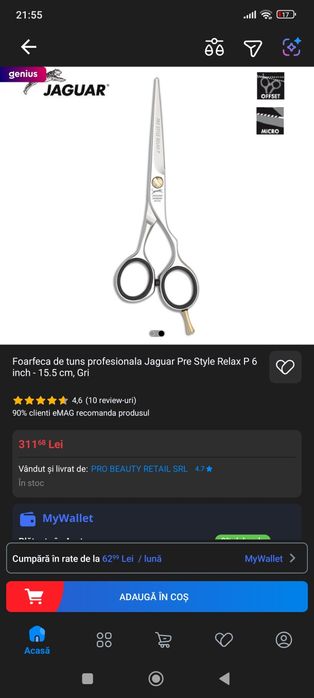 Foarfeca jaguar 5.5 inch noua sigilata