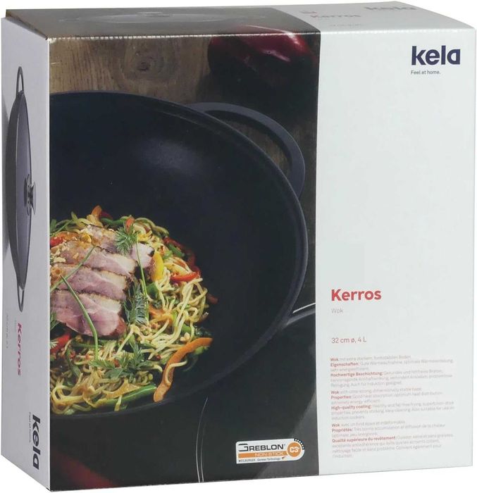 Нов УОК тиган Kela Wok Kerros 32 cm 4  литра от Германия с капак