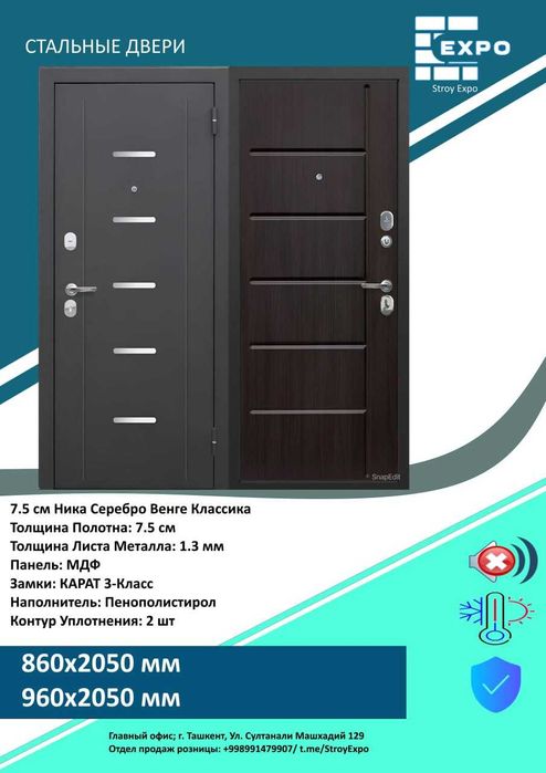 Межкомнатные мдф двери Temir eshik Mdf eshiklar Металлические входные