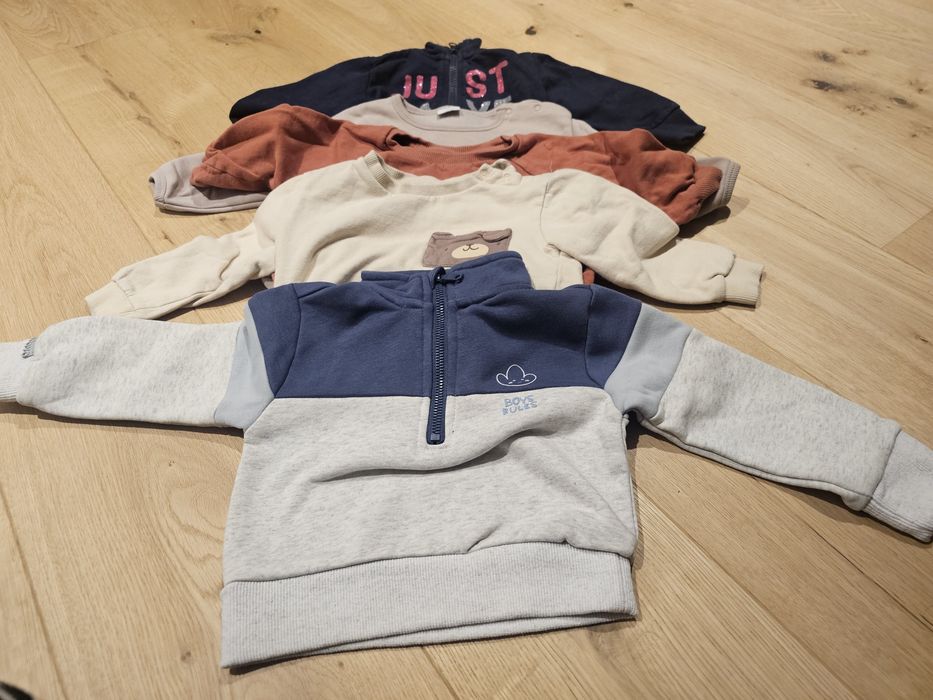 Лот 5 бодита с дълъг ръкав, панталони и блузи H&M и Lupilu 74-80см 10-12м